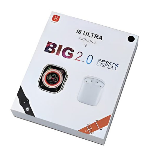 I8 Ultra Smart Watch With Tws Earphones (2 Straps In 1)