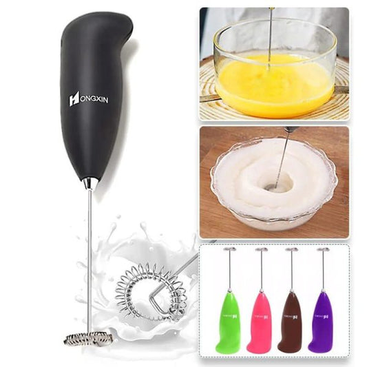 Electric Egg Beater Milk Drink Coffee Whisk Mixer Foamer Mini Handle Stirrer Practical Cooking Tool Kitchen Mini Whisk(random Color)